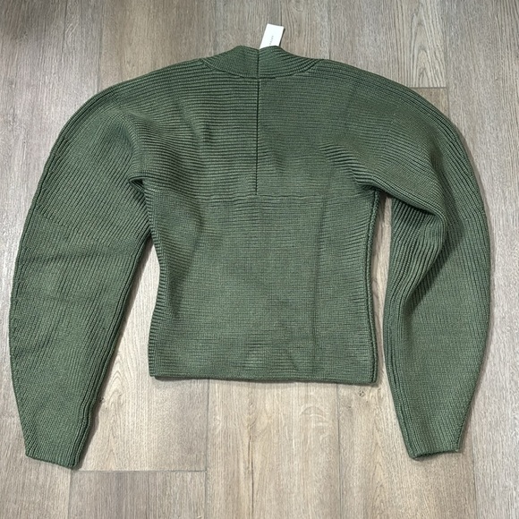 NWT! Anthropologie Dark Green Maeve Square-Neck Wide-Sleeve Sweater - Multiple - Picture 7 of 7